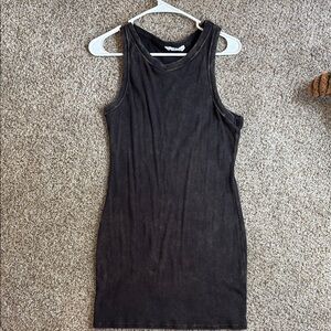 Black Distressed Bodycon Dress